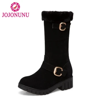 FITWEE Women Platform Snow Boots Plush Fur Warm Winter Shoes For Women Fashion Buckle Square Heels Mid Calf Boots Size 32-43
FITWEE Women Platform Snow Boots Plush Fur Warm Winter Shoes For Women Fashion Buckle Square Heels Mid Calf Boots Size 32-43