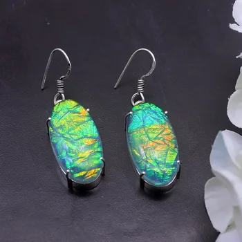 Origin Unique Green Dichroic Glass 925 Sterling Silver Dangle Women Earrings AK156
Origin Unique Green Dichroic Glass 925 Sterling Silver Dangle Women Earrings AK156