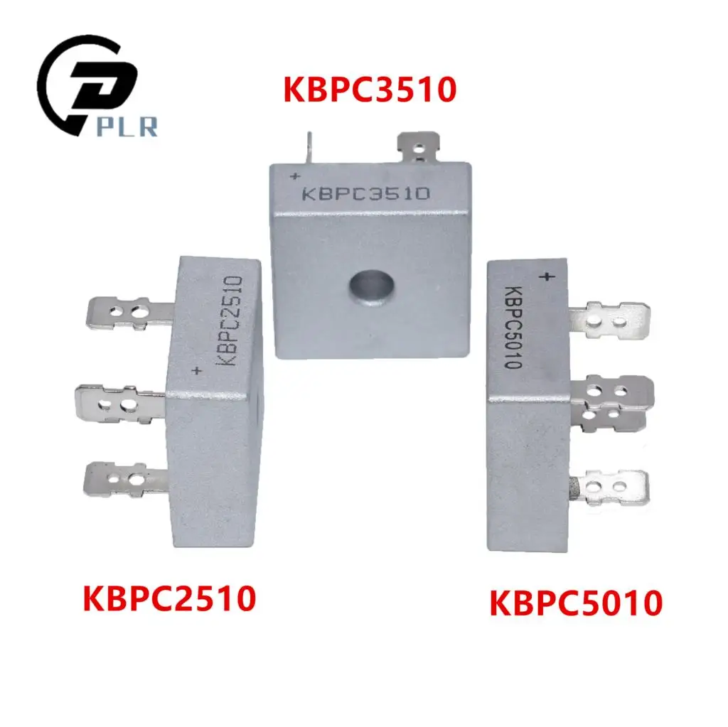10 шт. однофазный выпрямительный мост KBPC2510/KBPC3510/KBPC5010 металлический для чехла |