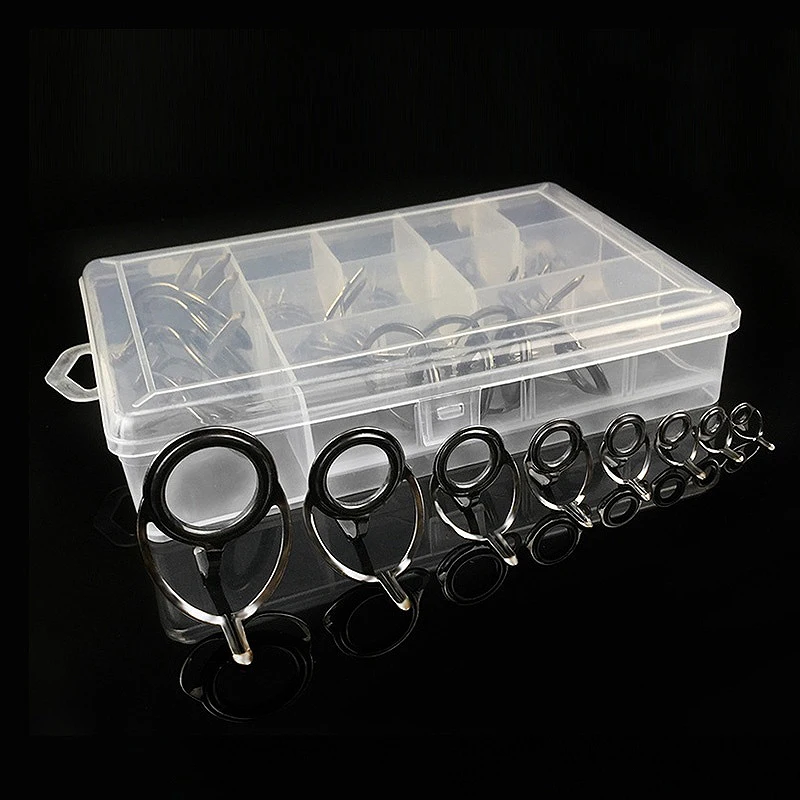 40 Pcs/Set Fishing Rod Guides Tip 8 Sizes Pole Repair Kit Line Rings Eyes Set Rings Stainless Steel Frames
40 Pcs/Set Fishing Rod Guides Tip 8 Sizes Pole Repair Kit Line Rings Eyes Set Rings Stainless Steel Frames