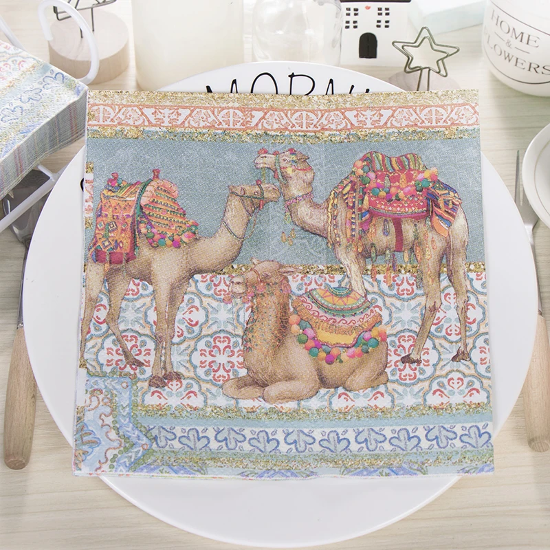 20Pcs/Pack Vintage Table Napkins Paper Tissue Printed Flowers Camel Decoupage Wedding Servilletas Happy Birthday Party Decor
20Pcs/Pack Vintage Table Napkins Paper Tissue Printed Flowers Camel Decoupage Wedding Servilletas Happy Birthday Party Decor