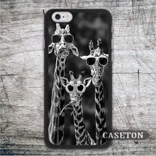 Lovely Giraffe With Sun Glasses font b Case b font For iPod 5 and For font