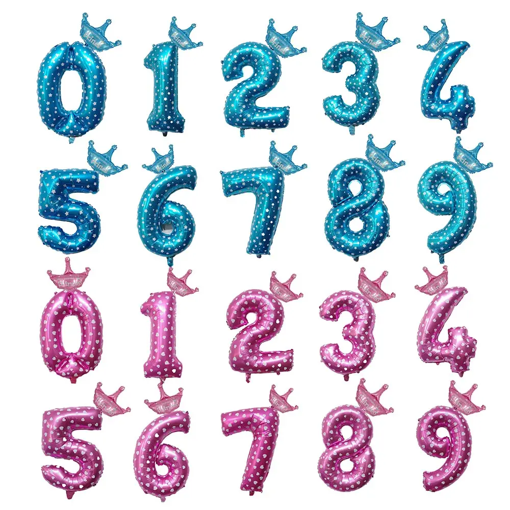 Foil Digital Crown Balloon 32 Inch Number Lovely Air Ballon Decorative for Baby Kids Child Birthday Shower Party Wedding Decor
Foil Digital Crown Balloon 32 Inch Number Lovely Air Ballon Decorative for Baby Kids Child Birthday Shower Party Wedding Decor