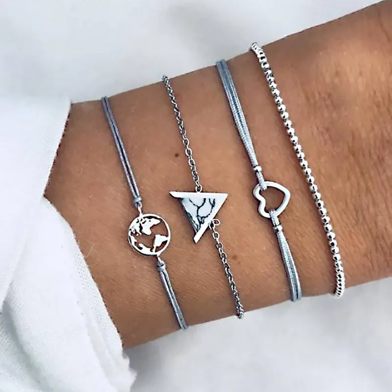 6 Pcs/Set Simple Link Chain Charm Bracelet Set for Women Geometric Hexagon Square Heart Statement Braclets for Women 2019 new
6 Pcs/Set Simple Link Chain Charm Bracelet Set for Women Geometric Hexagon Square Heart Statement Braclets for Women 2019 new