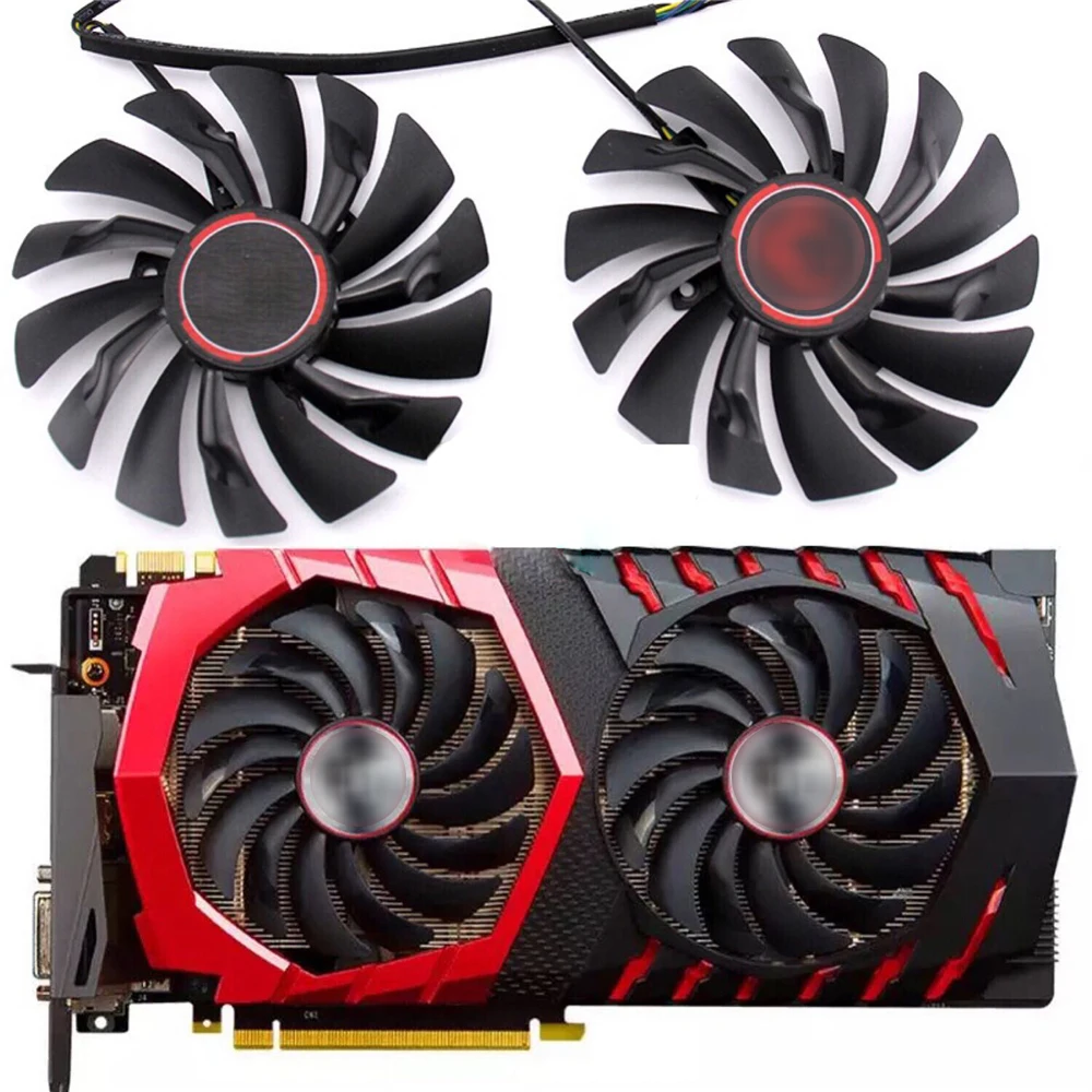 2pcs Cooling Fan for MSI RX470 480 570 580 GTX1080 1070 1060 960 GAMING Card 4 pins / 6 pins DC Brushless Fan PLD10010S12HH
2pcs Cooling Fan for MSI RX470 480 570 580 GTX1080 1070 1060 960 GAMING Card 4 pins / 6 pins DC Brushless Fan PLD10010S12HH