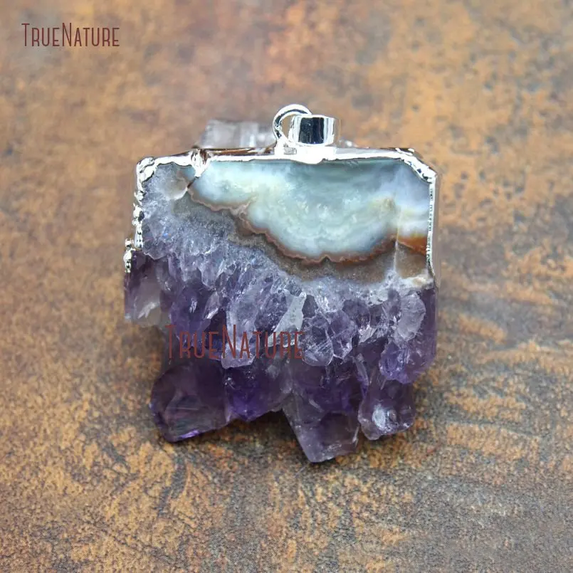 Silver Color Amethysts Cluster Jewelry Findings Wholesale Natural Stone Single Bail For Jewelry Making In 39*36 mm PM10589
Silver Color Amethysts Cluster Jewelry Findings Wholesale Natural Stone Single Bail For Jewelry Making In 39*36 mm PM10589