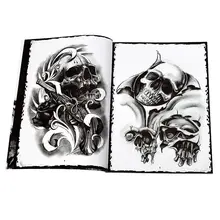 Professional Tattoo Flash Magazine Skull Book A4 Sketch Tattoo Design Book Accessories Supply For Tattoo Body Art Popular