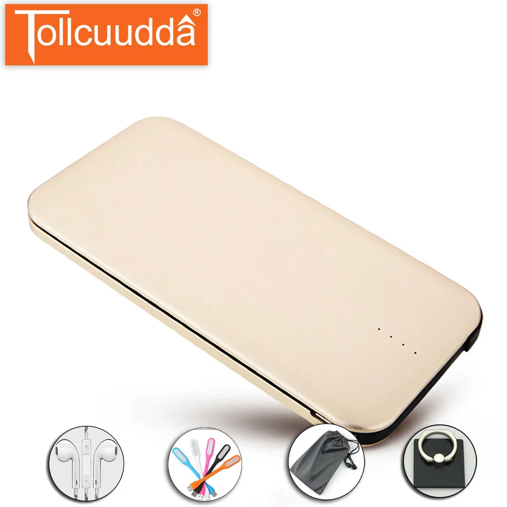 Tollcuudda 10000 мАч Powerbank Внешняя батарея банк Pover телефон портативный автономный линия