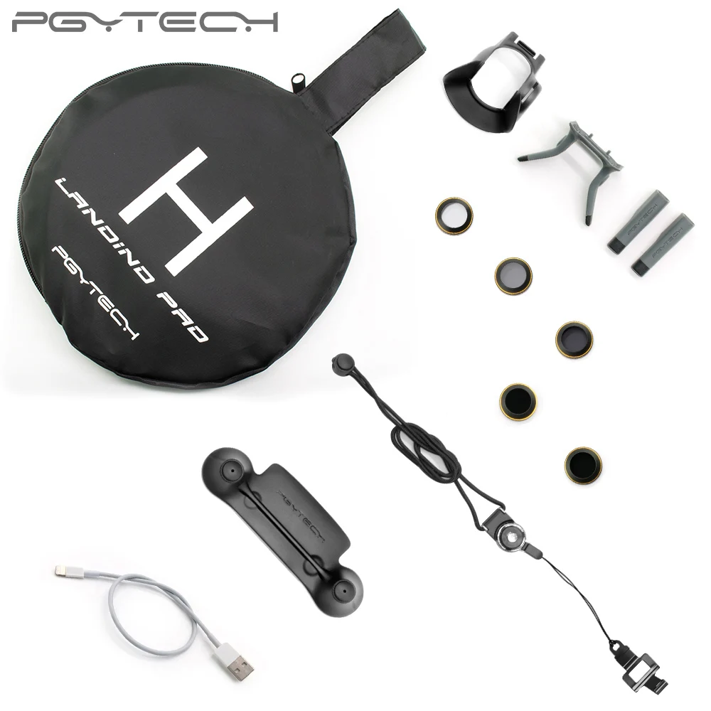 PGYTECH Accessories Combo for Mavic pro&Platinum (landing pad/Control Stick Protector/Lens Hood /filter 5PACK/landinggear/USB)
PGYTECH Accessories Combo for Mavic pro&Platinum (landing pad/Control Stick Protector/Lens Hood /filter 5PACK/landinggear/USB)