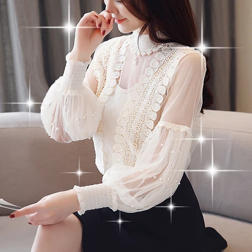 Spring Korean Version Chiffon Women Shirt 2019 New Summer Lantern Sleeve Xxl Work Wear Female Fashion Temperament Bottom Blouses
Spring Korean Version Chiffon Women Shirt 2019 New Summer Lantern Sleeve Xxl Work Wear Female Fashion Temperament Bottom Blouses