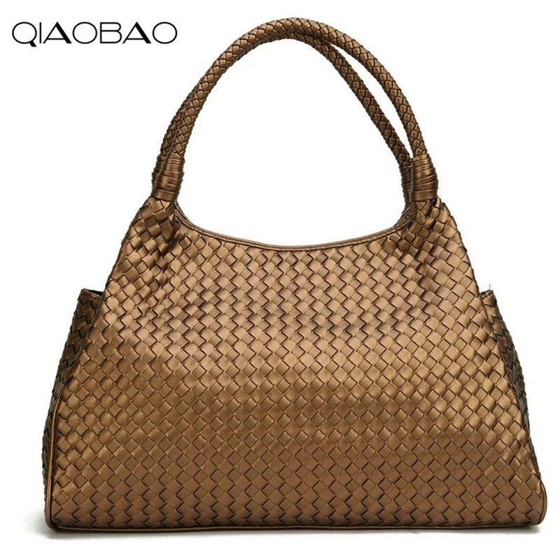 QIAOBAO Wallet Gift Bag Brand Two colors knitting Quality Leather Women's Handbag Vintage Large Capacity Handmade Weaving Totes
QIAOBAO Wallet Gift Bag Brand Two colors knitting Quality Leather Women's Handbag Vintage Large Capacity Handmade Weaving Totes