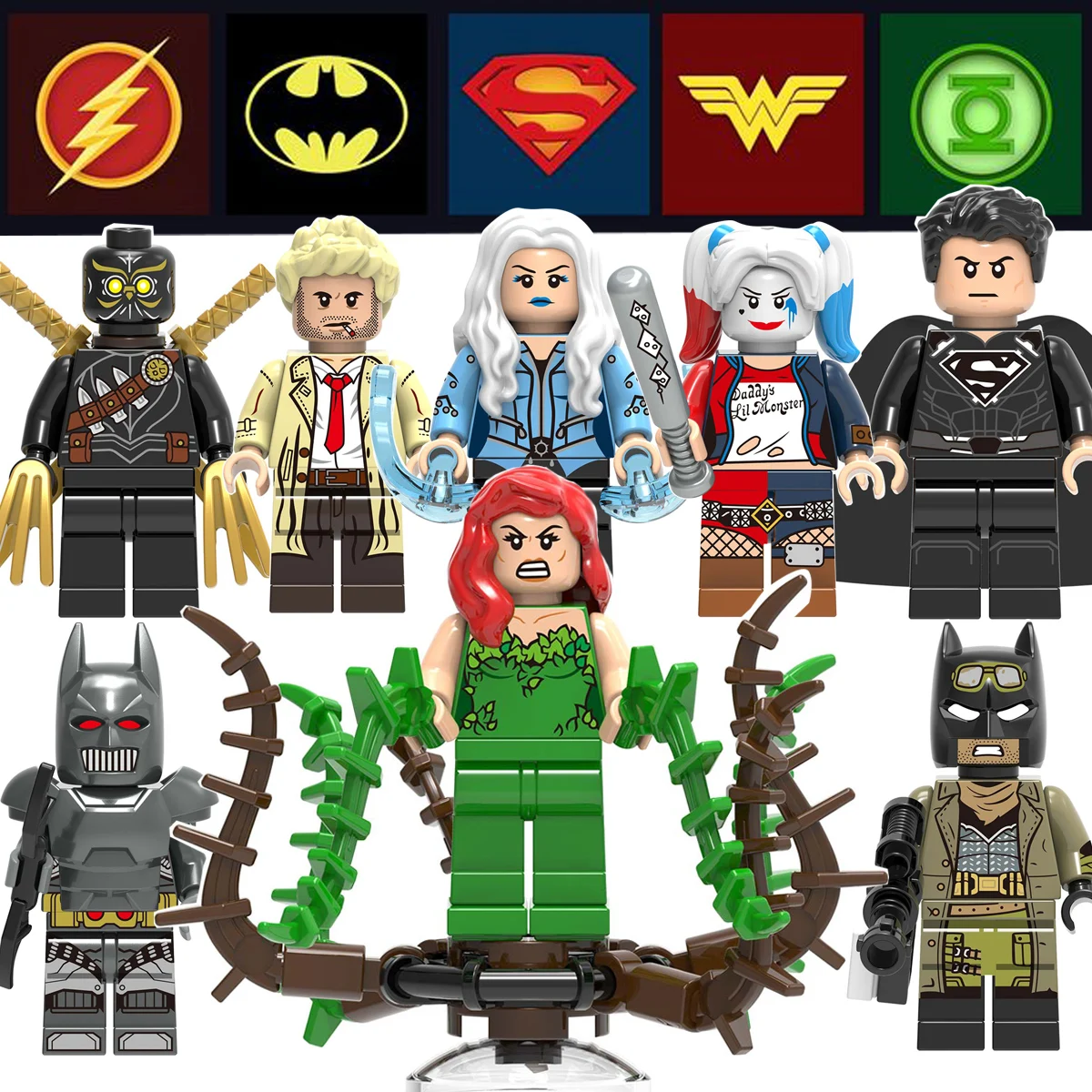 DC Batman Constantine Ivy Magic Dog Egghead Hawkgirl Condiment King Polka-Dot Man Nightwing Hero Figure Compatible With Lego
DC Batman Constantine Ivy Magic Dog Egghead Hawkgirl Condiment King Polka-Dot Man Nightwing Hero Figure Compatible With Lego
