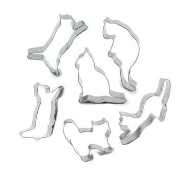 6pcs/set Cute Cat Shape Stainless Steel Cookie Cutter Fondant Biscuits Tools Sugar Craft Bakery Bakeware
6pcs/set Cute Cat Shape Stainless Steel Cookie Cutter Fondant Biscuits Tools Sugar Craft Bakery Bakeware
