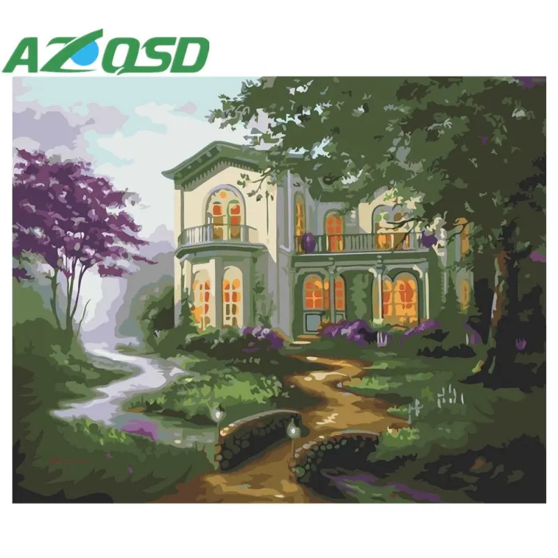 AZQSD Painting By Numbers Green Forest House DIY Frameless 40x50cm Digital Oil Painting By numbers On Canvas Home Decor szyh024
AZQSD Painting By Numbers Green Forest House DIY Frameless 40x50cm Digital Oil Painting By numbers On Canvas Home Decor szyh024