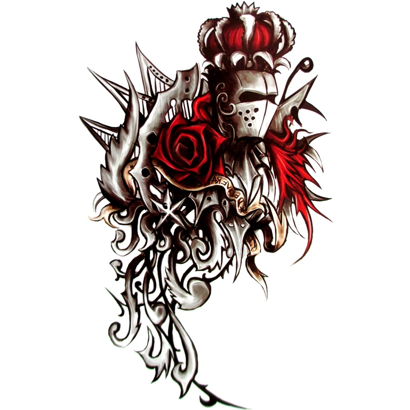 Временные тату Rose Knight, боди-арт, флеш-тату, наклейки, 15*21 см, водонепроницаемые татуировки хной, тату Der розенкавалье, татуировки
Временные тату Rose Knight, боди-арт, флеш-тату, наклейки, 15*21 см, водонепроницаемые татуировки хной, тату Der розенкавалье, татуировки