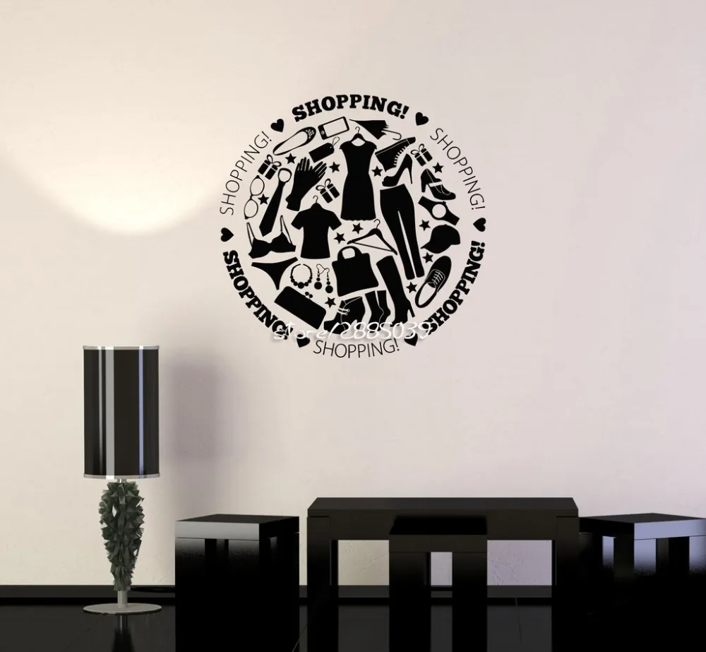 Shopping Style Fashion Shop Wall Stickers Decor Sale Girl Room Wall Decals E-co Friendly Vinyl Wallpaper Hot Sale Mural SA853
Shopping Style Fashion Shop Wall Stickers Decor Sale Girl Room Wall Decals E-co Friendly Vinyl Wallpaper Hot Sale Mural SA853