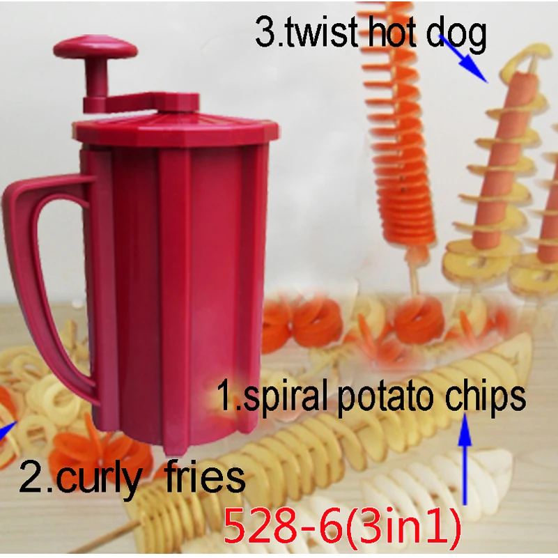 Tornado Potato Slicer Manual Twist Spiral Potato Cutter Whirlwind Potatoes Machine Potato Vegetables Tools
Tornado Potato Slicer Manual Twist Spiral Potato Cutter Whirlwind Potatoes Machine Potato Vegetables Tools