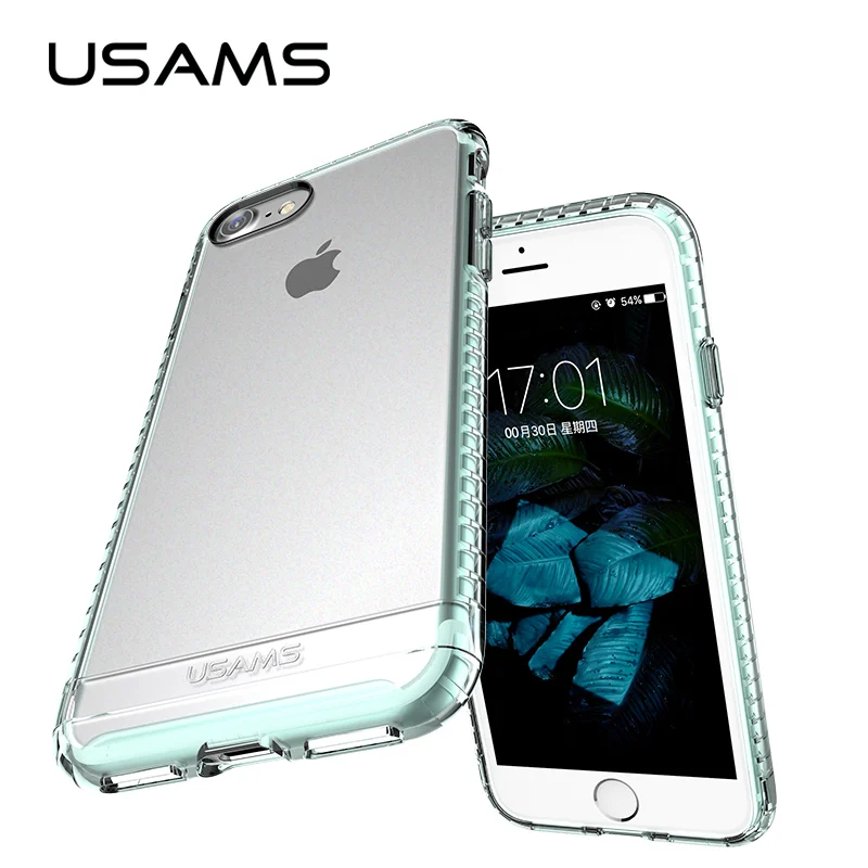 

Protector Case For iPhone 7 7Plus USAMS Phone Case for iPhone 8 8Plus Back Case Cover Full Protective for iPhone 4.7 5.5 inches