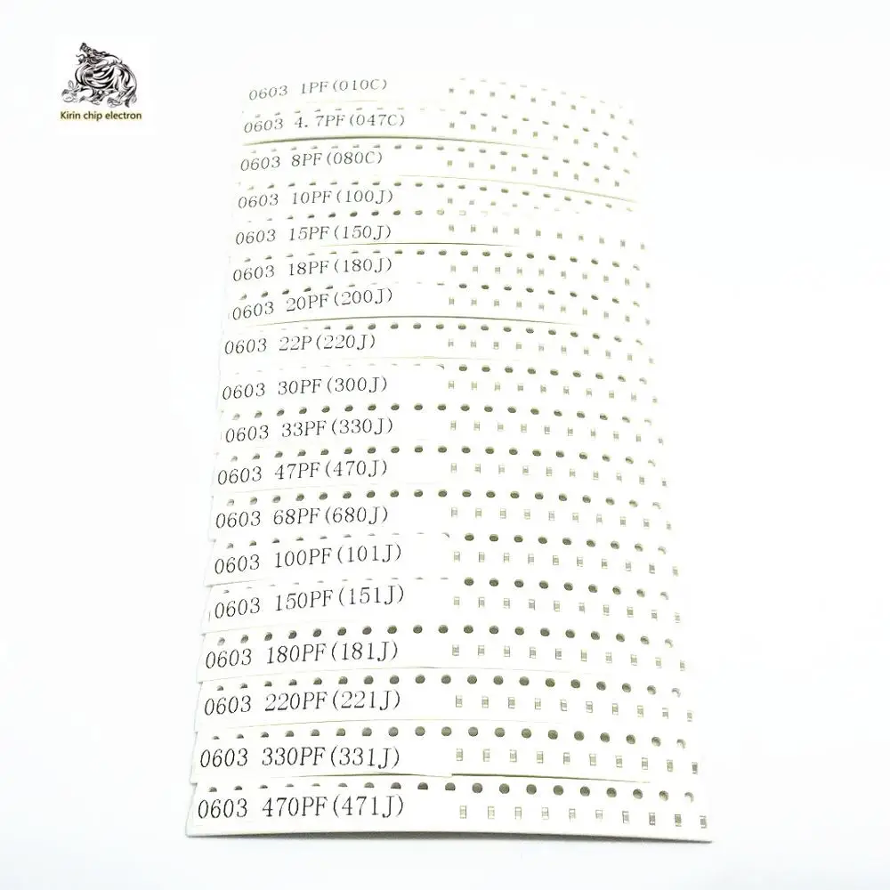 720pcs/lot 0603 SMD Multilayer Ceramic Capacitor MLCC Chip capacitor Kit set 6.3V-50V 1PF-10UF 010J-106K High quality product
720pcs/lot 0603 SMD Multilayer Ceramic Capacitor MLCC Chip capacitor Kit set 6.3V-50V 1PF-10UF 010J-106K High quality product