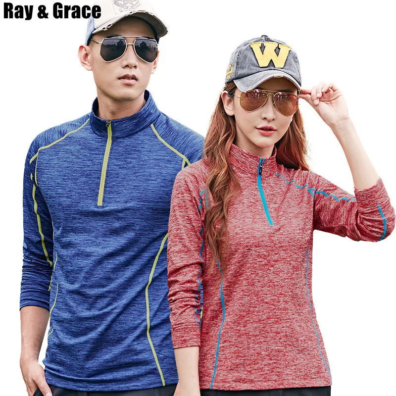 RAY GRACE Spring Autumn Thin Outdoor Shirt Men Warm Quick Drying Sport Stand Collar Long Sleeve Women T Shirt Hiking Tees
RAY GRACE Spring Autumn Thin Outdoor Shirt Men Warm Quick Drying Sport Stand Collar Long Sleeve Women T Shirt Hiking Tees