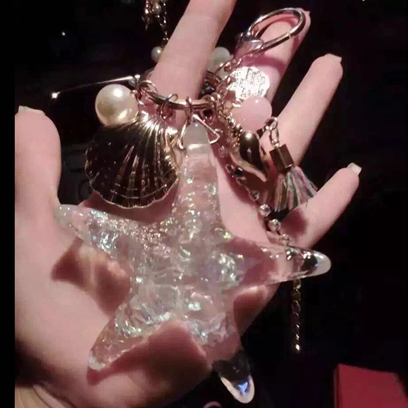 Creative Fashion New Key Chain Hot Sale Cartoon Sea World Starfish Pearl Shell Key Ring Crystal Pendant Keychain Women Gifts
Creative Fashion New Key Chain Hot Sale Cartoon Sea World Starfish Pearl Shell Key Ring Crystal Pendant Keychain Women Gifts