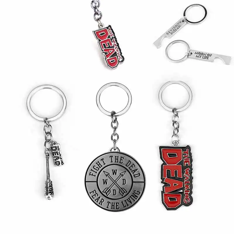 

The Walking Dead Key Chains Fear The Living Fight The Dead Daryl Crossbow Keychain Rings For Fans Souvenirs High Quality Gift
