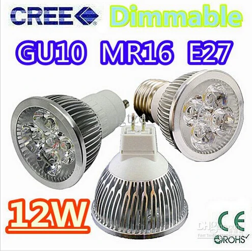 High quality 9W 12W 15W GU10 MR16 E14 E27 LED Bulbs Light 110V 220V dimmable Led Spotlights Warm/Cool White GU 10 downlight | Освещение