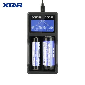 

XTAR VC2 charger for 10440/16340/14500/14650/17670/18350/18490/18500/18650/18700/26650/ 22650/ 20700/21700 battery Charging