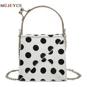 Vintage Mini Women Bag Printing Dots PU Leather Chain Clip Top Handle Bags Clutch Handbag
Vintage Mini Women Bag Printing Dots PU Leather Chain Clip Top Handle Bags Clutch Handbag