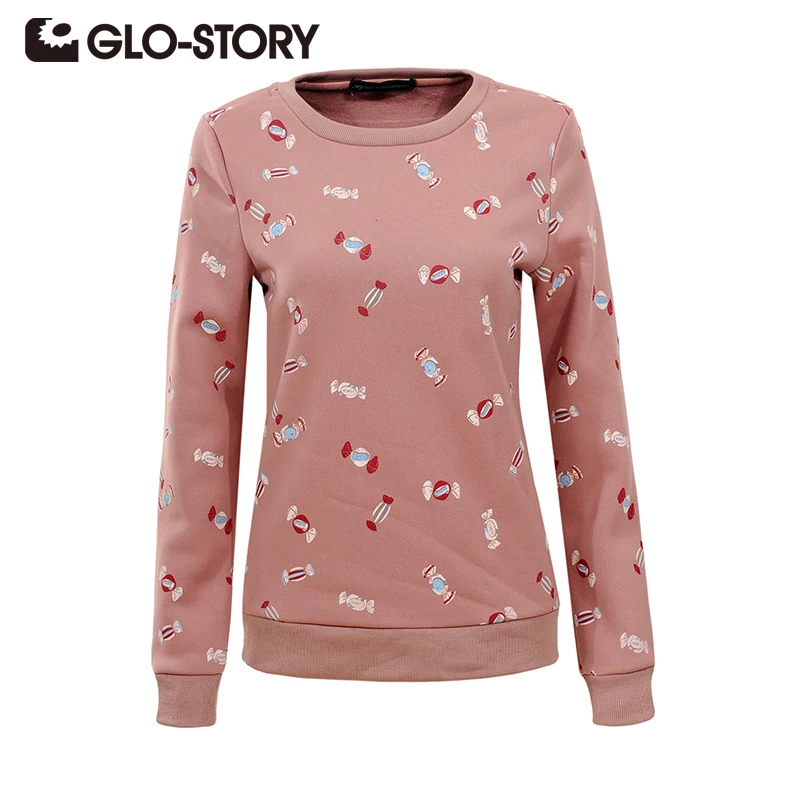 GLO-STORY Women's Sweatshirts tops 2018 Cute Candy Print women clothing autumn winter Casual long sleeve Tracksuit Pullover 4301
GLO-STORY Women's Sweatshirts tops 2018 Cute Candy Print women clothing autumn winter Casual long sleeve Tracksuit Pullover 4301