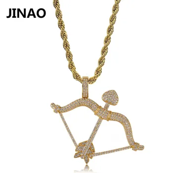 JINAO Hip Hop Bow And Arrow Soild back Necklace Pendant Men Women Jewelry AAA Cubic Zircon Necklace Jewelry For Gift,Party
JINAO Hip Hop Bow And Arrow Soild back Necklace Pendant Men Women Jewelry AAA Cubic Zircon Necklace Jewelry For Gift,Party