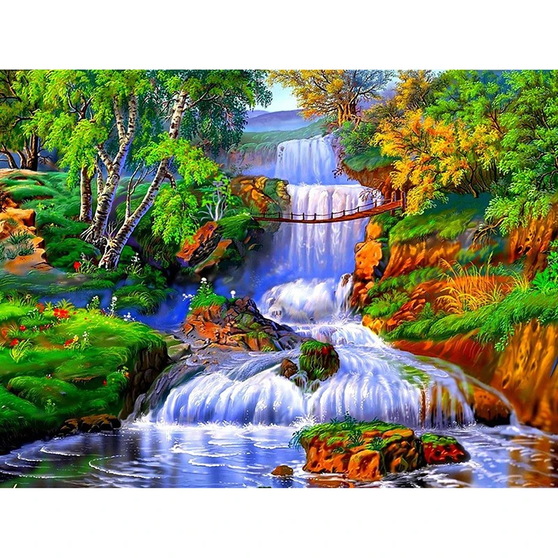 Full square diamond 5D DIY diamond embroidery forest waterfall diamond painting Cross Stitch Rhinestone mosaic decoration CX
Full square diamond 5D DIY diamond embroidery forest waterfall diamond painting Cross Stitch Rhinestone mosaic decoration CX
