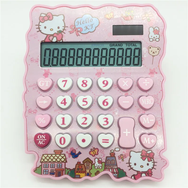 Cute Pink Hello Kitty Portable Desktop Solar Dual Power Small Calculator 12 Digital Kawaii Calculator for Office Students Gift
Cute Pink Hello Kitty Portable Desktop Solar Dual Power Small Calculator 12 Digital Kawaii Calculator for Office Students Gift