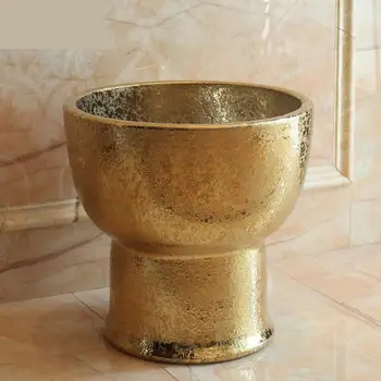 Rain Spring Jingdezhen Ceramic Mop Pool Balcony Art Mop Basin Toilet Wash basin bathroom Mop Pool sinks Golden
Rain Spring Jingdezhen Ceramic Mop Pool Balcony Art Mop Basin Toilet Wash basin bathroom Mop Pool sinks Golden