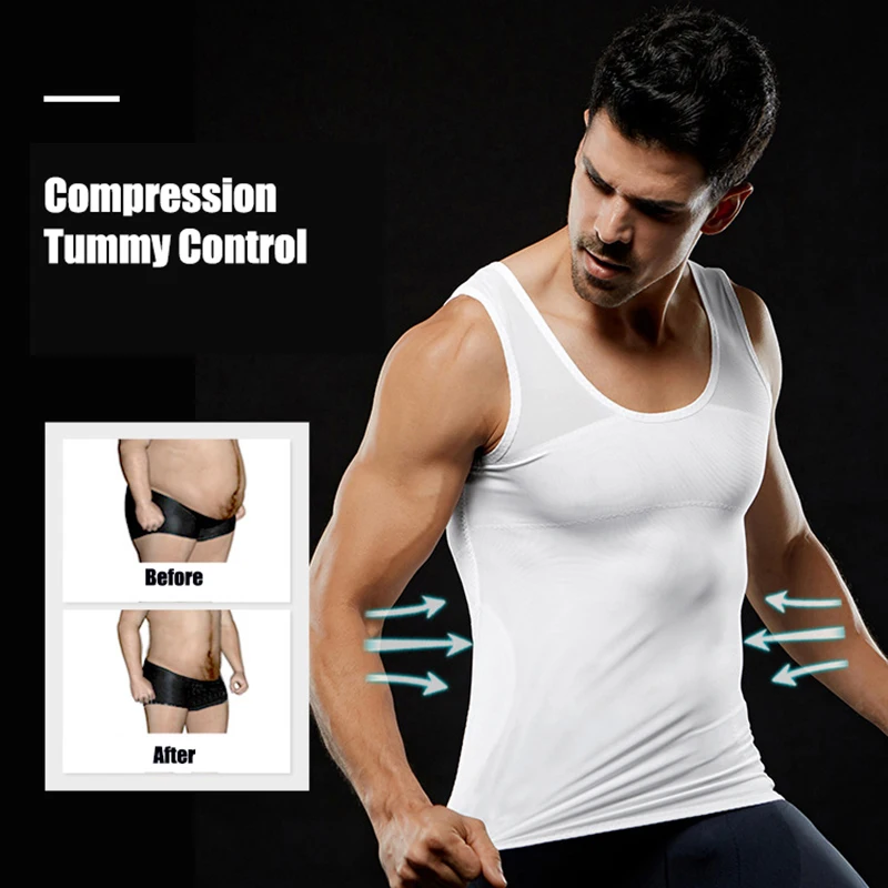 S-XXL Mens Sleeveless shirt Slimming Body Shaper Belly Underwear Vest Compression Tank Top Workout Bodybuilding Clothing
S-XXL Mens Sleeveless shirt Slimming Body Shaper Belly Underwear Vest Compression Tank Top Workout Bodybuilding Clothing