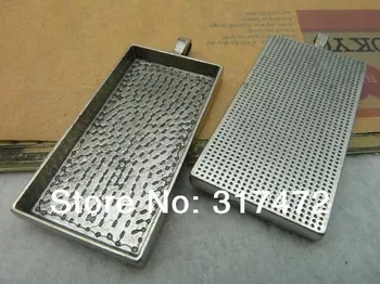 Free shipping!!! Ancient silver 27 * 60 square outside the pendant base 24 * 48 mm diy Cabochon Setting 
Free shipping!!! Ancient silver 27 * 60 square outside the pendant base 24 * 48 mm diy Cabochon Setting