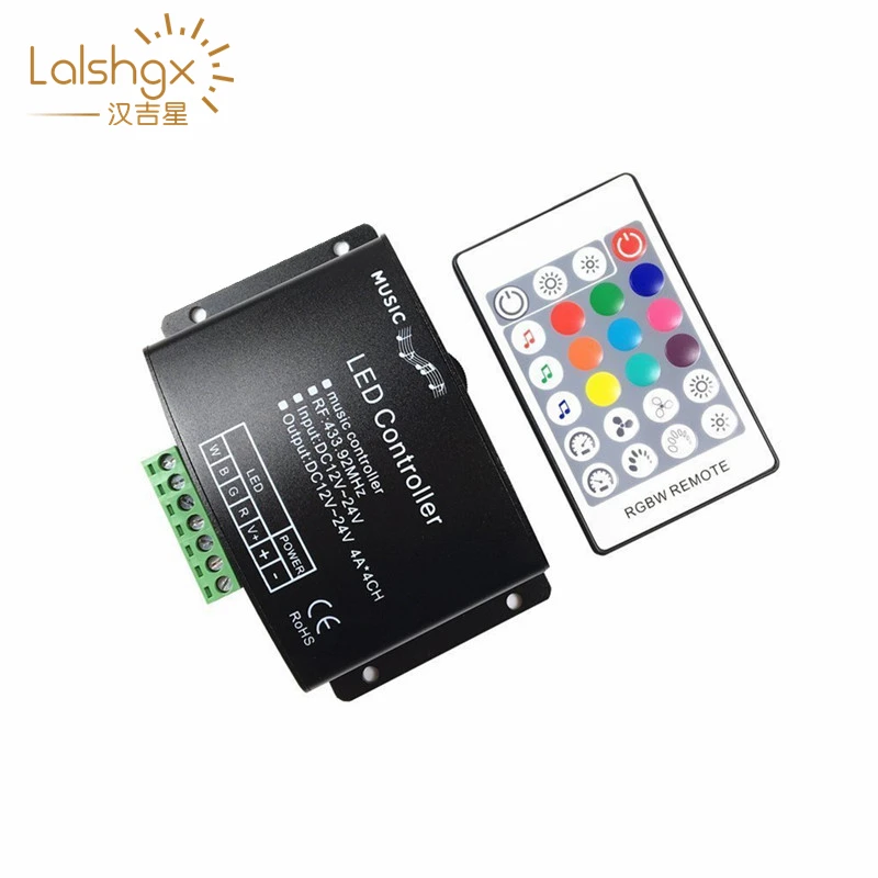 DC12V-24V 24Keys RGB / RGBW Music LED Controller RF Remote Sound Sensor Voice Audio Control For 5050 RGB LED Strip Light Tape
DC12V-24V 24Keys RGB / RGBW Music LED Controller RF Remote Sound Sensor Voice Audio Control For 5050 RGB LED Strip Light Tape