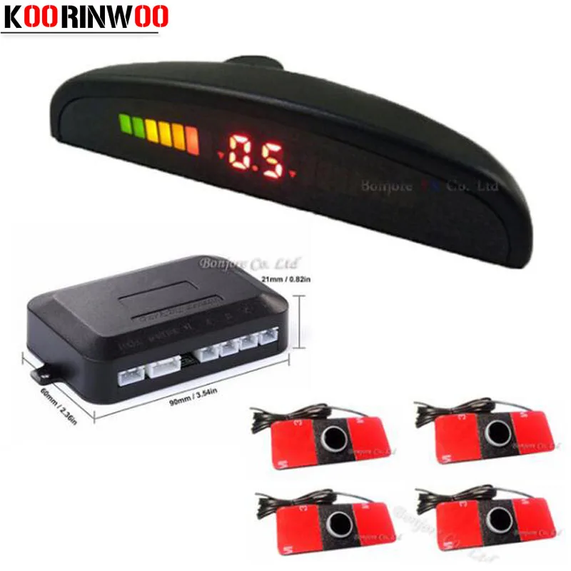 Koorinwoo Parktronic LED Display Car Vehicle Reverse Backup Radar System Alert 4 Parking 16mm Sensor Drive Black/white/grey/gold
Koorinwoo Parktronic LED Display Car Vehicle Reverse Backup Radar System Alert 4 Parking 16mm Sensor Drive Black/white/grey/gold