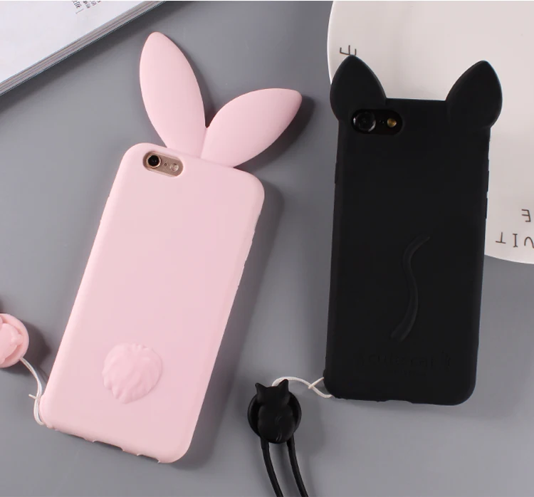 Rabbit ear For iphone7 /7plus soft case Cute kitty cat silicon back Cover Case For iphone 7 6 6s plus Fundas for iphone5s rope
Rabbit ear For iphone7 /7plus soft case Cute kitty cat silicon back Cover Case For iphone 7 6 6s plus Fundas for iphone5s rope