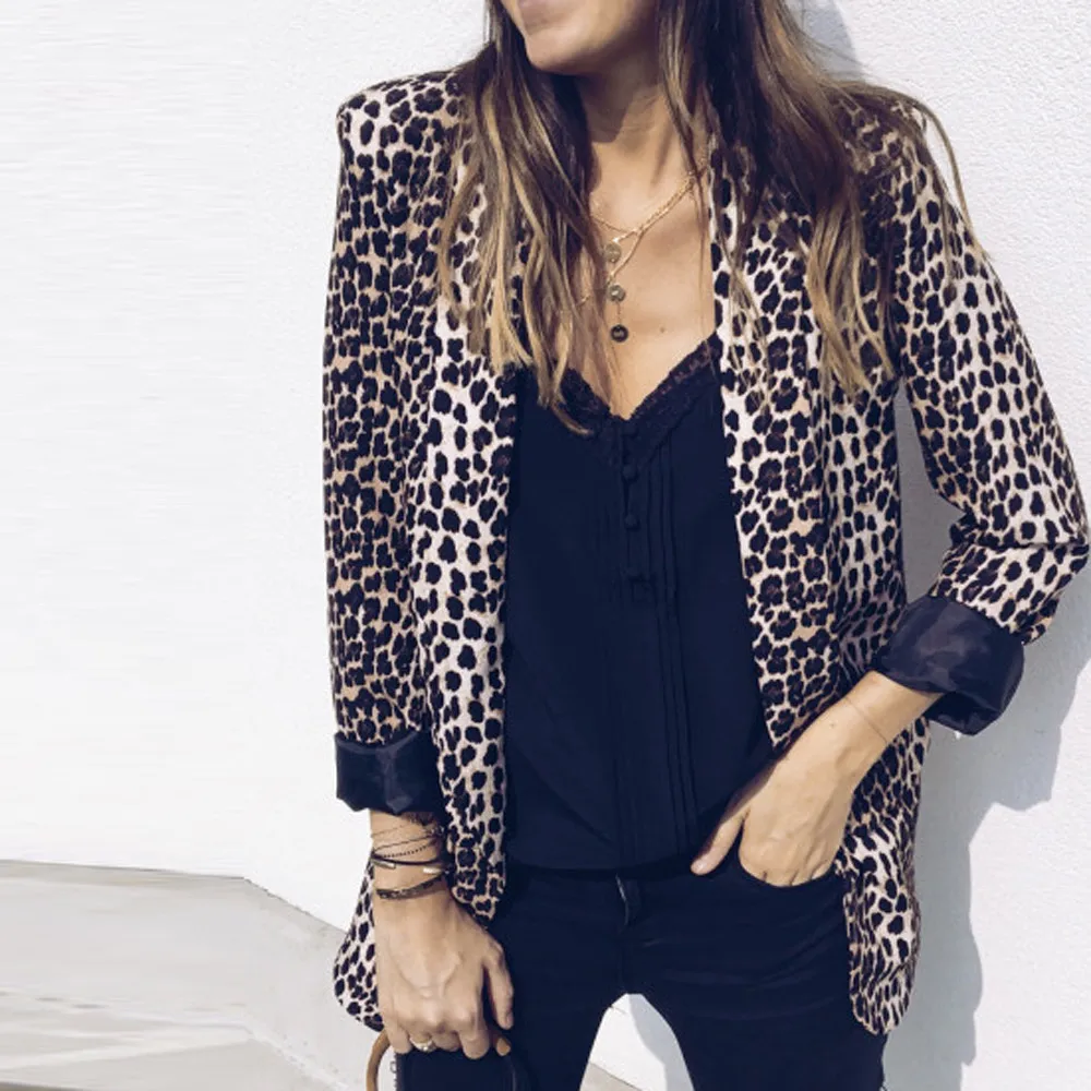 Jacket Womens Hot Leopard Print Suit Autumn Winter Long Sleeve Coat Fashion Suits Cool Girls Streetwear Ropa Invierno Mujer 2018
Jacket Womens Hot Leopard Print Suit Autumn Winter Long Sleeve Coat Fashion Suits Cool Girls Streetwear Ropa Invierno Mujer 2018