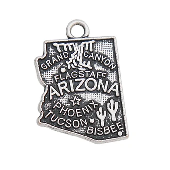 RAINXTAR New Design US State Arizona Map Charms Alloy World Map Pendant Charms 14*20mm 50pcs AAC1719
RAINXTAR New Design US State Arizona Map Charms Alloy World Map Pendant Charms 14*20mm 50pcs AAC1719