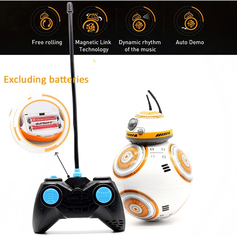 9*9*11.5cm Star Wars 7 RC BB-8 Robot Star Wars 2.4G Remote Control BB8 Robot Intelligent Small Ball
9*9*11.5cm Star Wars 7 RC BB-8 Robot Star Wars 2.4G Remote Control BB8 Robot Intelligent Small Ball