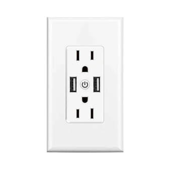 Smart Wifi Wall Outlets With Dual 2.4A Usb Fast Charging Ports, Independently Controllable Wall Outlets For Alexa Google Home
Smart Wifi Wall Outlets With Dual 2.4A Usb Fast Charging Ports, Independently Controllable Wall Outlets For Alexa Google Home