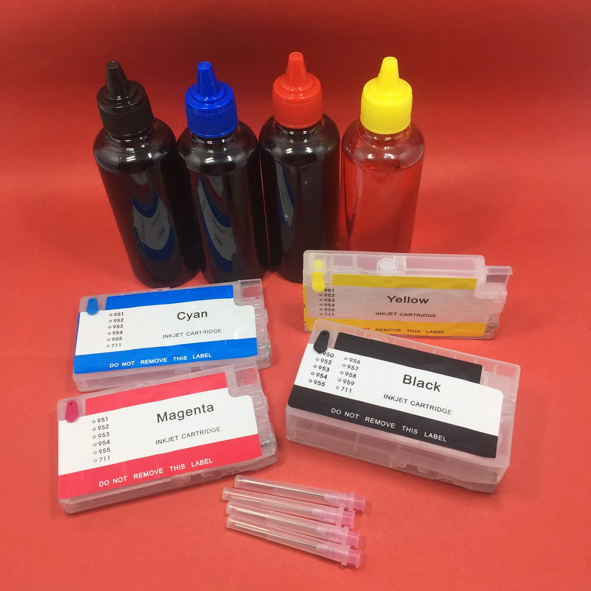 Empty refillable ink cartridge for HP 711XL (with chips + 400ml dye ink) for HP Designjet T120 T520 printer
Empty refillable ink cartridge for HP 711XL (with chips + 400ml dye ink) for HP Designjet T120 T520 printer