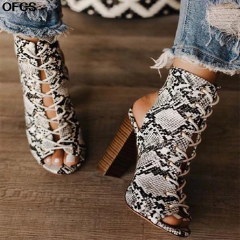 2020 New Female Boots Autumn Boots Women Super high heels Snake print Peep toe Ankle Booties Fashion Size 35-42 Women Shoes
2020 New Female Boots Autumn Boots Women Super high heels Snake print Peep toe Ankle Booties Fashion Size 35-42 Women Shoes