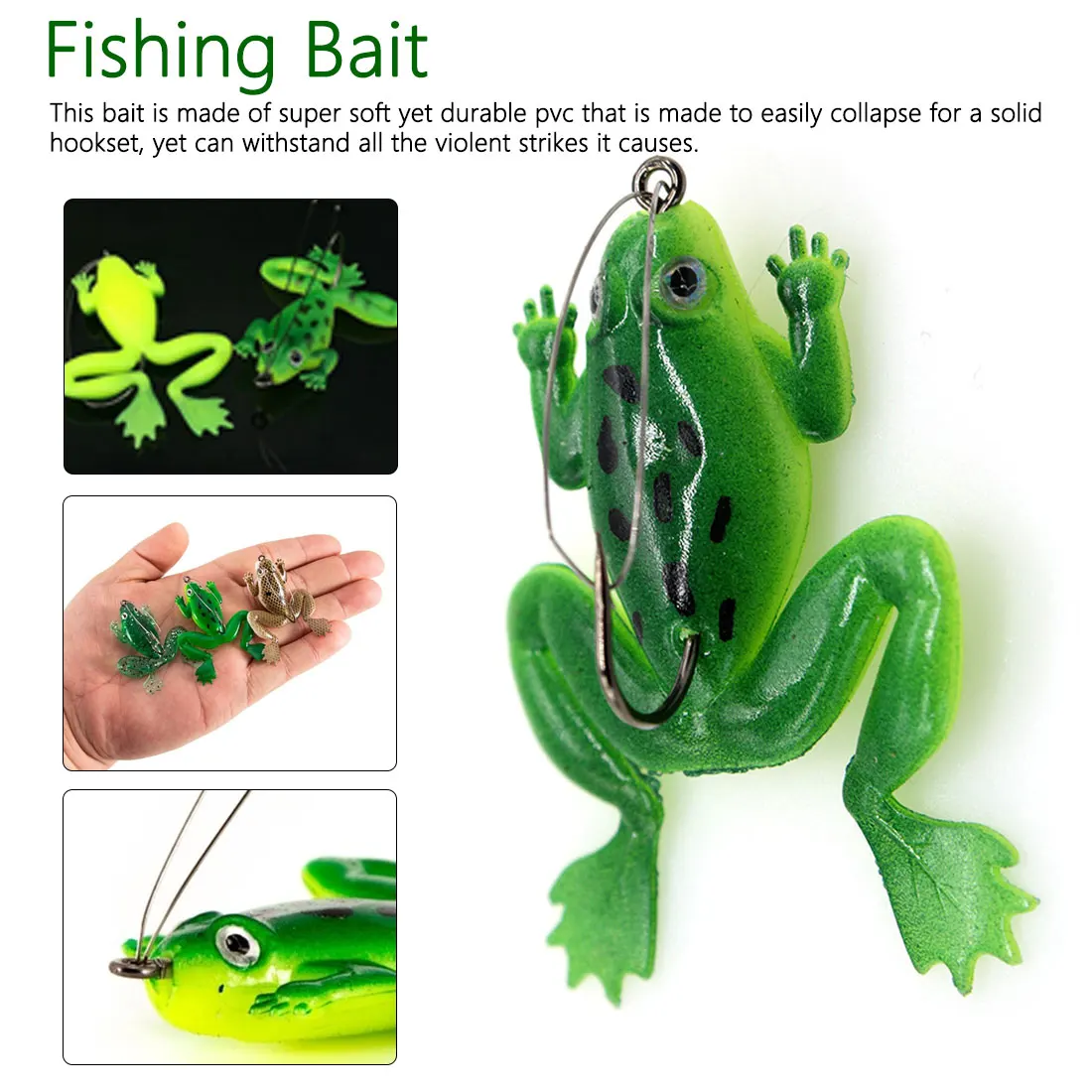 Lure soft bait new simulation Lei frog 6cm 5g black fish special kill with hook anti-hanging soft frog bait for outdoor fishing
Lure soft bait new simulation Lei frog 6cm 5g black fish special kill with hook anti-hanging soft frog bait for outdoor fishing