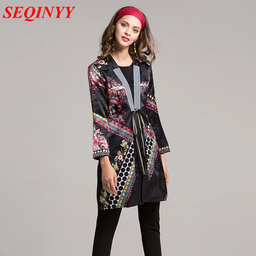 Bohemian Hippie Women Trench 2017 Autumn Ethnic Fashion Striped Shawl Collar Polka Dot Tie Front Ladies Jacquard Long Coat
Bohemian Hippie Women Trench 2017 Autumn Ethnic Fashion Striped Shawl Collar Polka Dot Tie Front Ladies Jacquard Long Coat