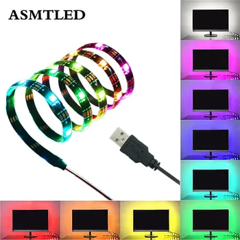 DC5V Individually Addressable TV Background Lighting DC5V USB Mini 3key Controller With WS2812B WS2812 Pixel LED Strip Light Set