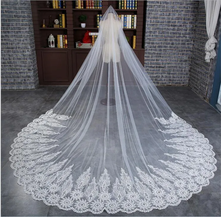 Vintage 3m Long White ivory Cathedral Bridal Veil 3M Long Bridal Head Veil With Comb Wedding Accessories One Layer
Vintage 3m Long White ivory Cathedral Bridal Veil 3M Long Bridal Head Veil With Comb Wedding Accessories One Layer