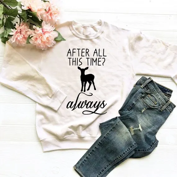 Sugarbaby After all this time shirt always sweatshirt reindeer jumper quote sweatshirt long sleeve unisex Merry Chrismas Tops 
Sugarbaby After all this time shirt always sweatshirt reindeer jumper quote sweatshirt long sleeve unisex Merry Chrismas Tops